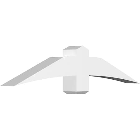 Ekena Millwork Bellingham Architectural Grade PVC Gable Bracket, 60"W x 12 1/2"H x 6"D x 6"F, 5/12 Pitch GBP060X13X0606BEL00